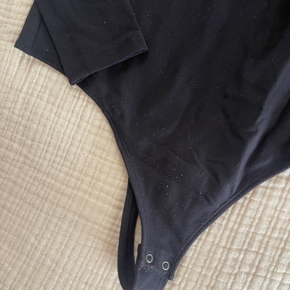 Abercrombie & Fitch Black Long Sleeve Bodysuit size large - Picture 5 of 11